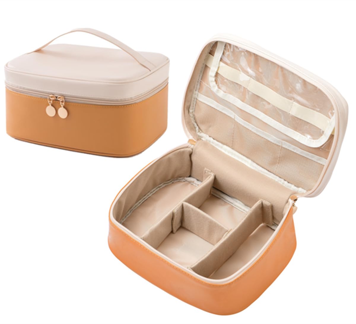 

Tumecos Cosmetic Multifunctional Vanity Large Perfect for Business Trips and Yellow Pouch, Pouch, Lightweight, Waterproof, Portable, Multifunctional,