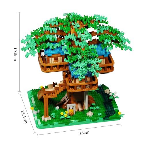 LULUFUN Treehouse Mini Block Toy, Jungle Treehouse, 3D Puzzle, Small House, Blocks, Tree House Assembly Kit, Perfect for Girls, Kids, and Adults, Perf