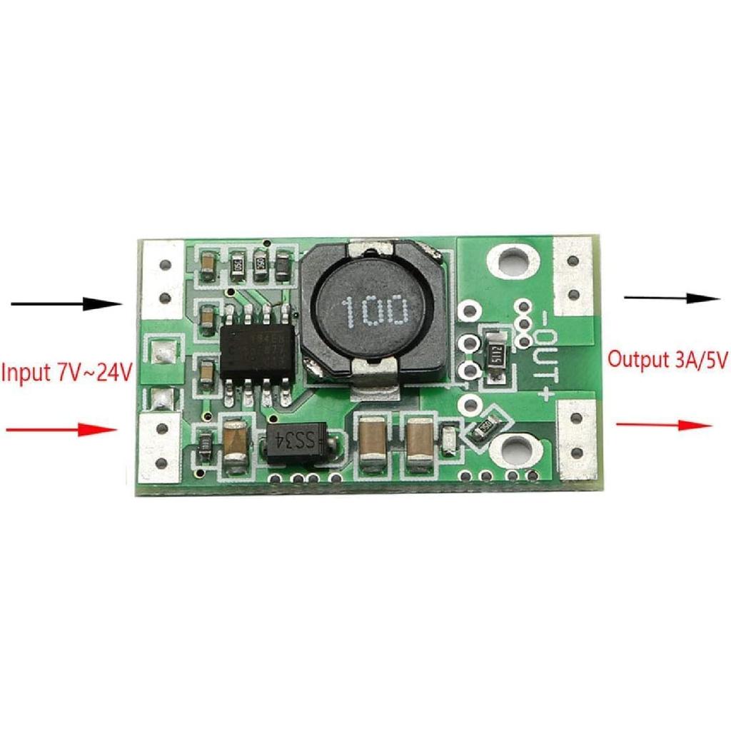 2pcs DC-DC Step-Down Power Converter 23V12V9V to 5V 3A Output USB Buck Voltage Converter Power Supply Module