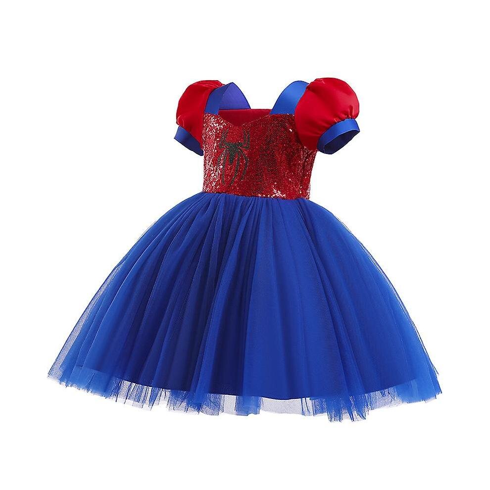 Costumi Tutù Spiderman Cosplay Vestiti Ragazze Paillettes Ragnatela Rete Tutù Vestiti Per Bambini Compleanno Halloween Festa di Travestimento