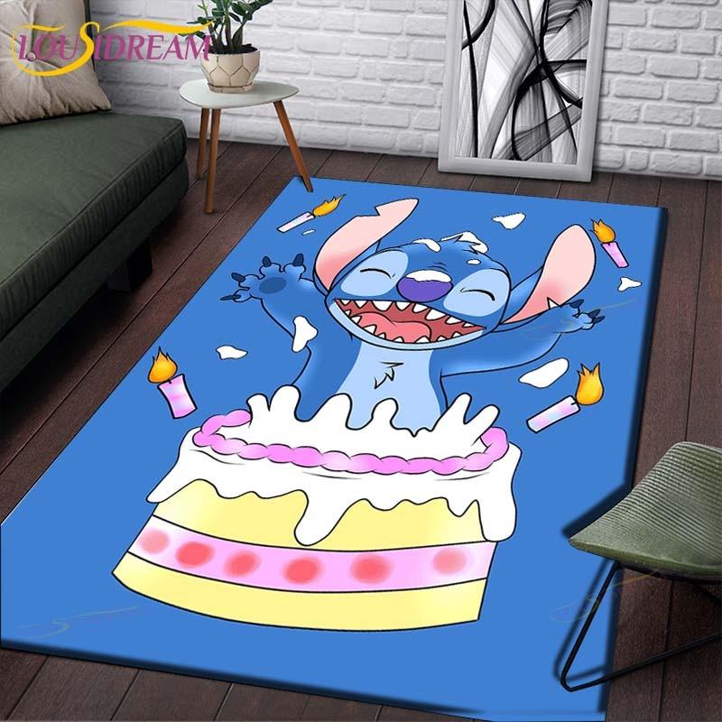 Anime Stitch Pattern Carpets Living Room Anti-Skid Area Rug Kids Bedroom Mats Yoga Mat Large Carpet Decor