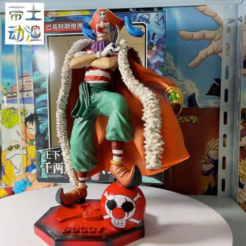 25cm Anime One Piece Buggy The Clown Action Figure Pvc Statue Model Toys No Box