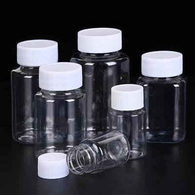 15/20/30/50/80/100/200ML PET Clear Empty Seal Bottles Solid Powder Medicine Pill Vial Container Plastic Storage Packing Bottle