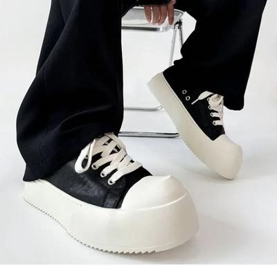 Herr Tjocka Sula Stora Runda Tå Sneakers Par Anti-halk Slitage Utomhusskor Dam Mångsidiga Trendiga Vardagliga Unisex Skateboard Skor