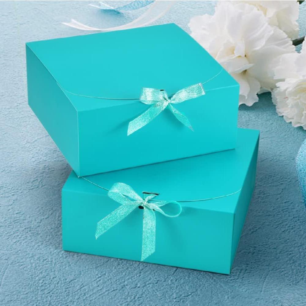 6pcs Gift Boxes with Lids Teal Blue Gift Boxes Bridesmaid Proposal Box Gift Boxes Luxury Treat Boxes Party Favors Boxes Storage Boxes Gift Wrap Box