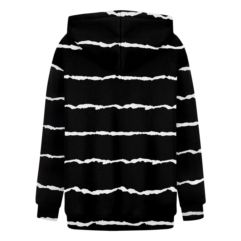 Dámské bundy Kabát s dlouhým rukávem Zapínání na zip Potisk Svrchní oděv Ležérní bundy