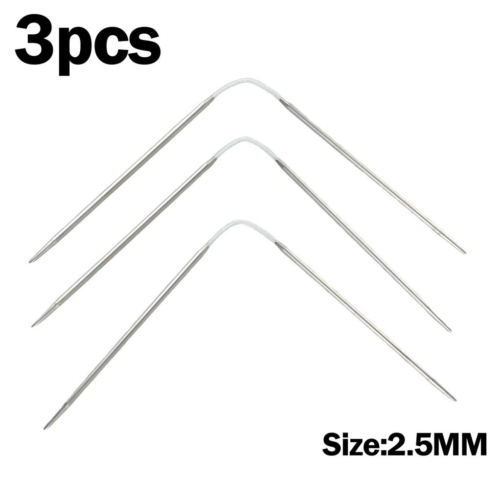 21~23cm Knitting Needles Set 3 Pcs 3.5mm 3mm 4.5mm