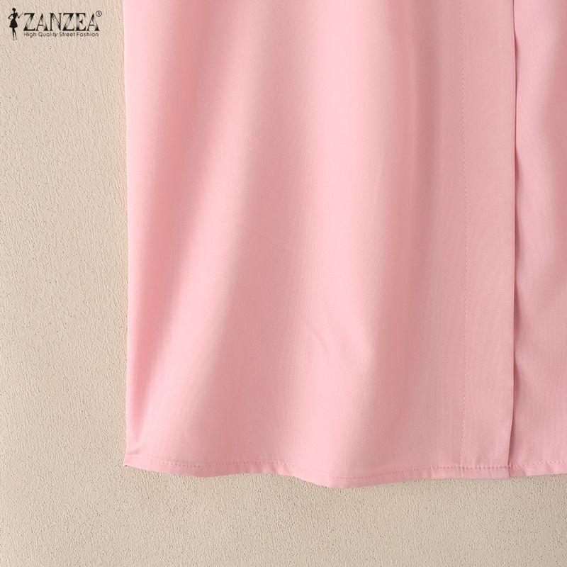 ZANZEA Women Casual V-Neck Solid Color Sleeveless Vest Tops