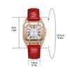 Women Leather Strap Watch Casual Ladies Quartz Wristwatch Bracelet Clock