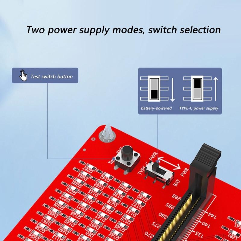 Professional DDR3 DDR4 DDR5 Memory Tester Type C and Cell Battery Power Supply For Quick Diagnosis And Reliables Work