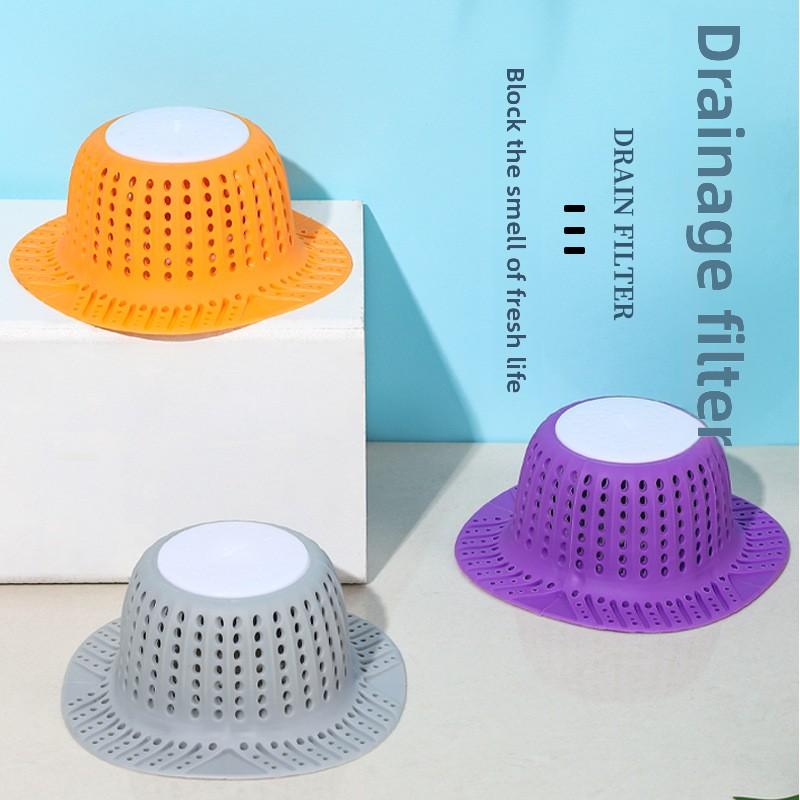 1PCS Floor Drain Silicone Filter Wash Basin Anti-clogging Hair Blocker Bathtub Drain Hair Blocker