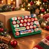 Fun Holiday Souvenirs for Teens Christmas 26 Keys Keyboard Fidget Toy Keychain Click Keyboard Portable Stress Keychain Anxiety Relief Sensory
