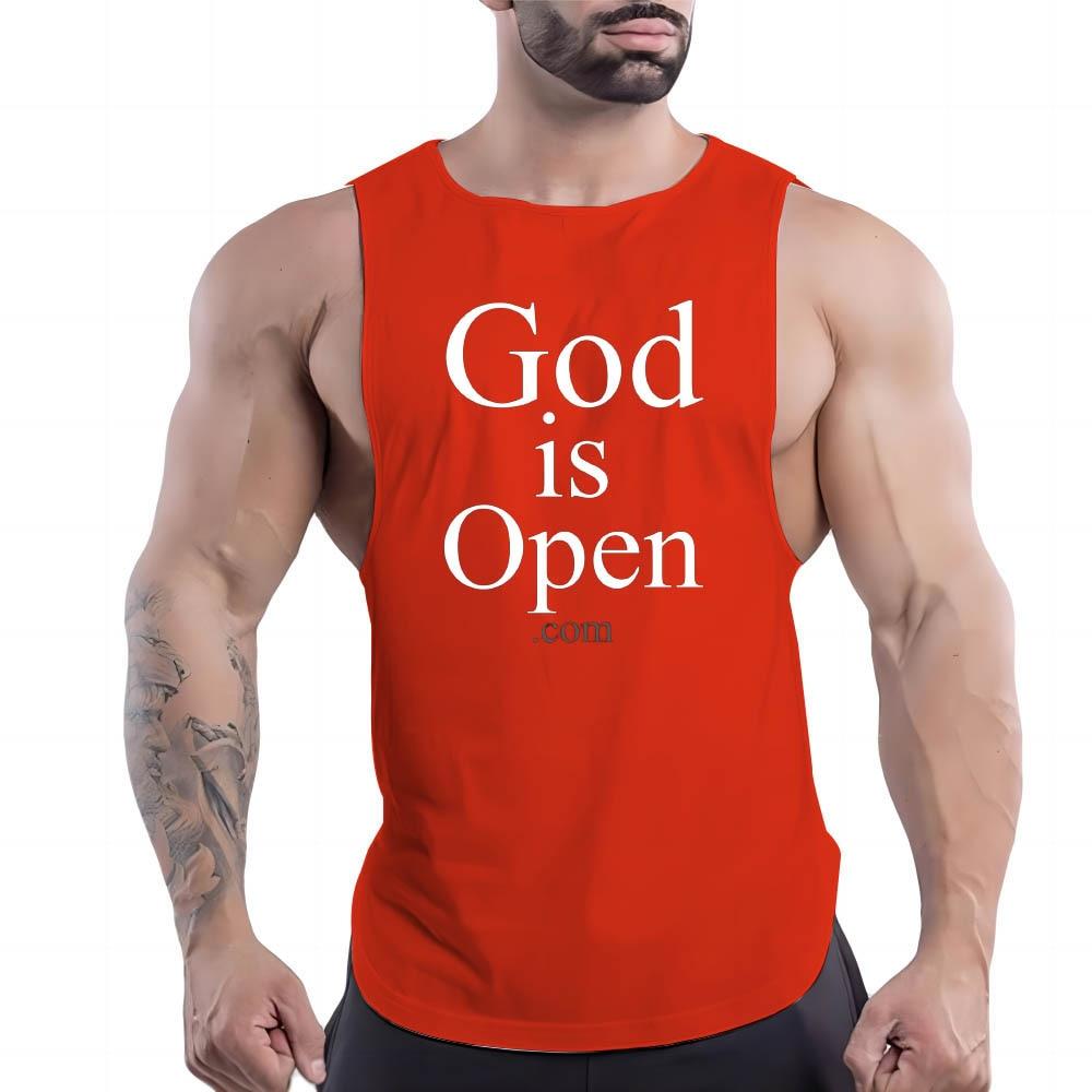 Summer Adult Men'S Casual Sports Crew-Neck Vest Creative Alphabet 2d Print Simple Fashion Trend Breathable Sleeveless T-Shirt