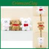 Charming Creative Line Dog Plush Keychain Cozy Short Plush Toy For Girls Fantastic Gift