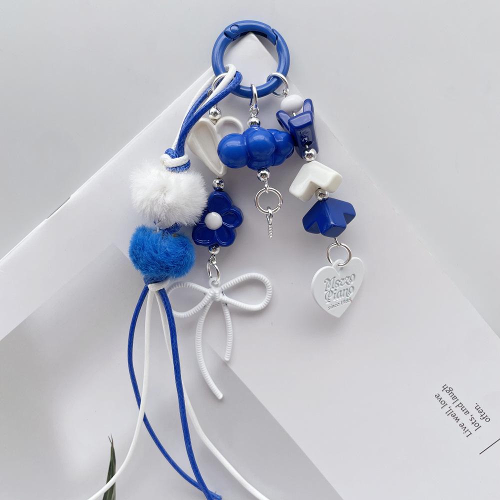 Live Broadcast Cute Bead Dopamine Phone Chain & Keychain Pendant Same style cute bead bag pendant