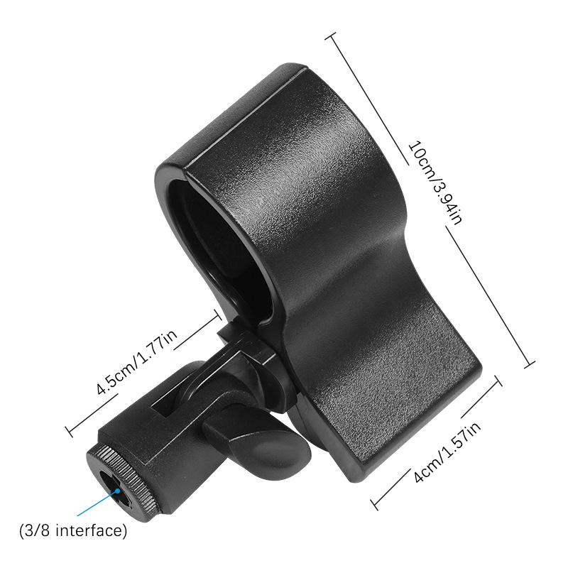 1Pc Universal Large Microphone Handhold Clip Clamp Holder With 3/8 Adapter For 3-6Cm Mic Microphone Mic Clamp Stand Holder