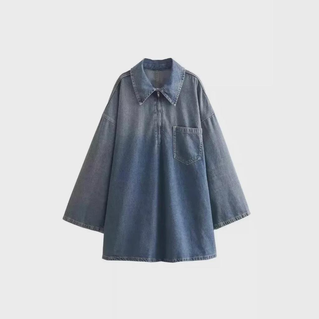 Women's Versatile Lapel Denim Dress - Simple & Fashionable