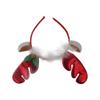 Hat Elk Bells Bow Christmas Hair Band Antlers Headband Female Plush Hair Hoop Christmas Decoration