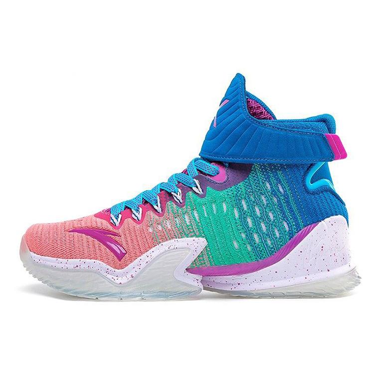 

New Anta KT3 Cushioned Slip Resistant High Top Basketball Shoes Men s Orange Green Blue White 112031103S-1 40