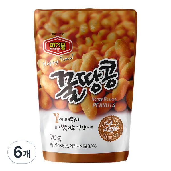 

Mugerbone Honey Peanuts, 70g, 6 pieces, Korean nuts