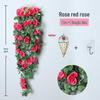 Decorazione con Rampicante di Rose da Appendere a Parete per Interni - Cesto di Fiori Artificiali per Soggiorno