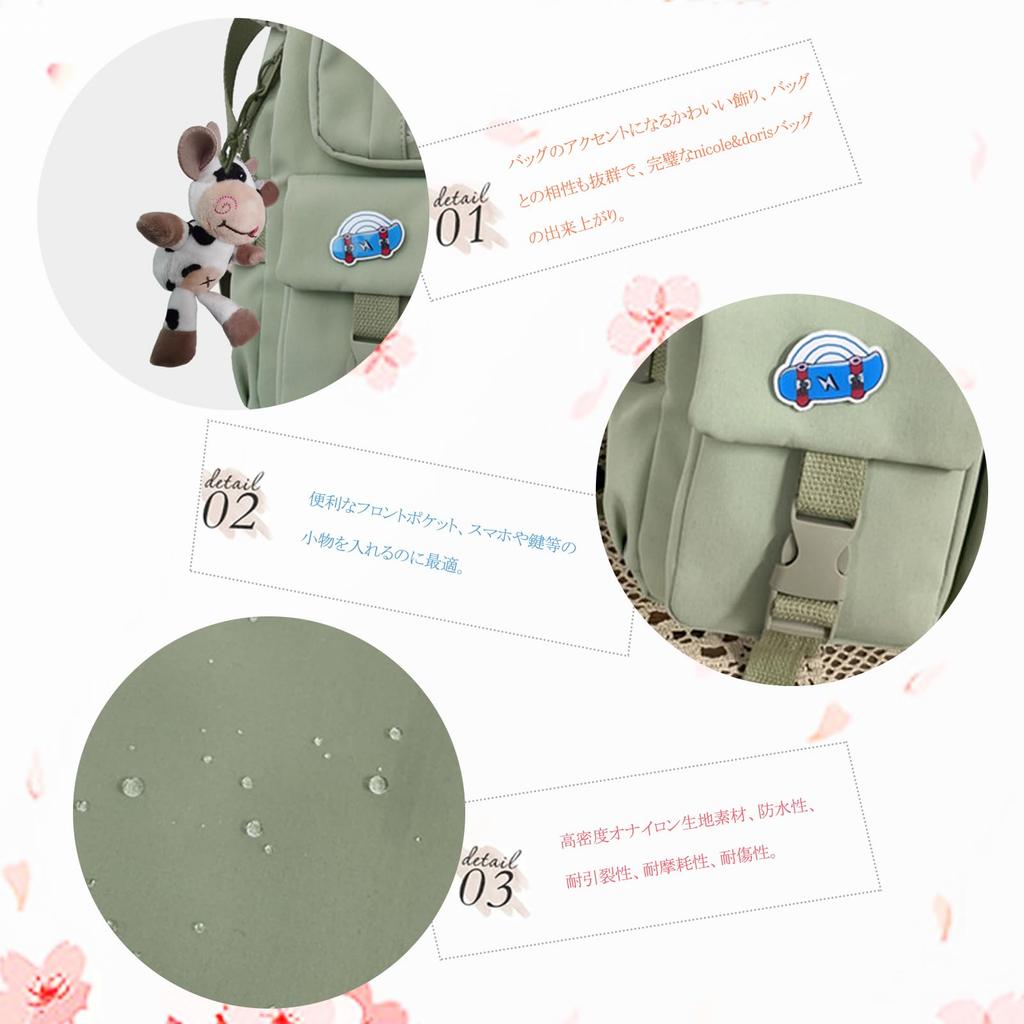 NICOLE DORIS Niedlicher Rucksack für Stilvollen Business-Rucksack für High-School-Schüler mit A4 Schul-Großem Laptop-Reiserucksack für Mädchen und Erwachsene &