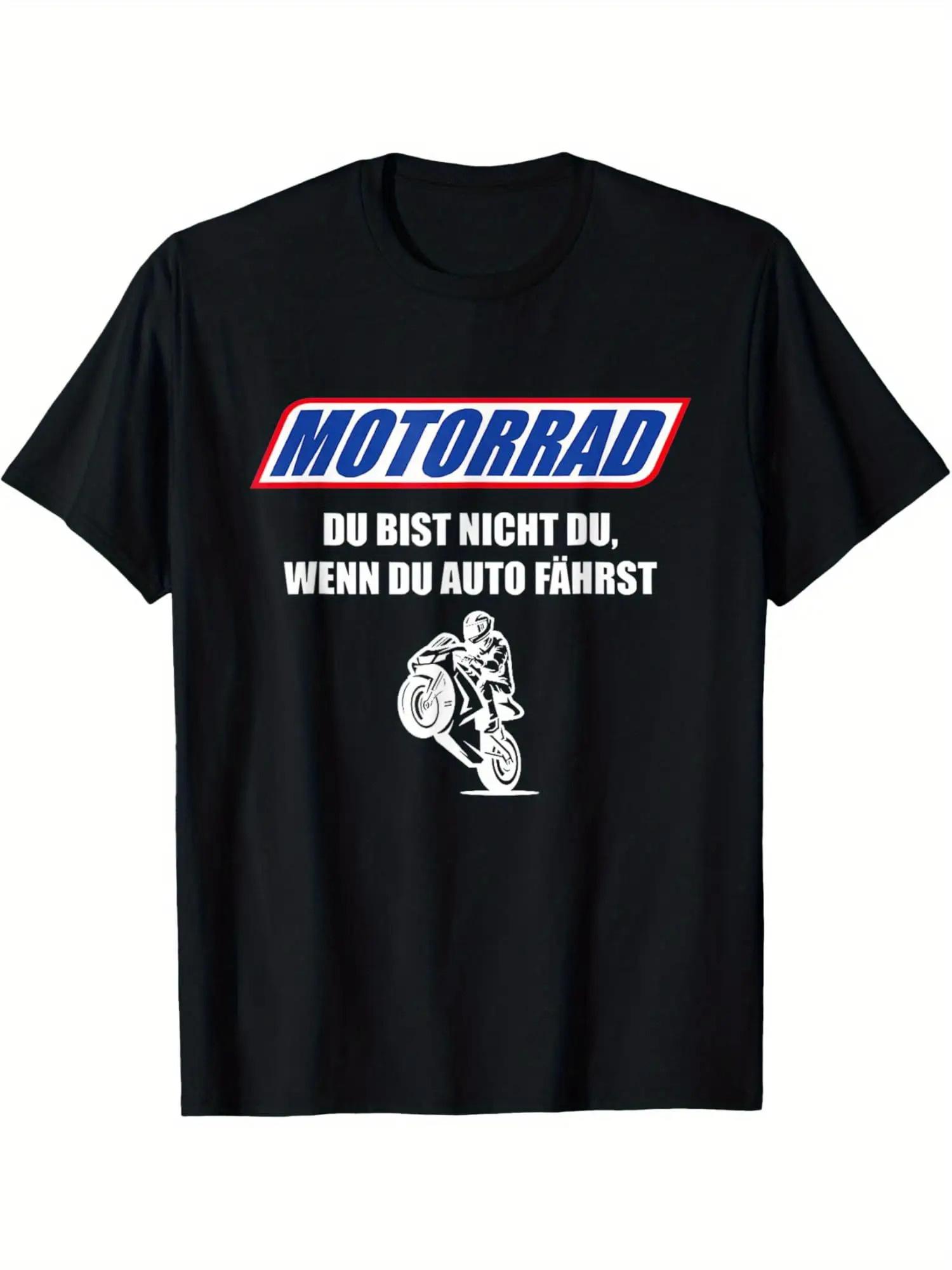 Men s Funny German Motorcycle T-Shirt - Retro Motorrad Graphic with German Text & Biker Design S