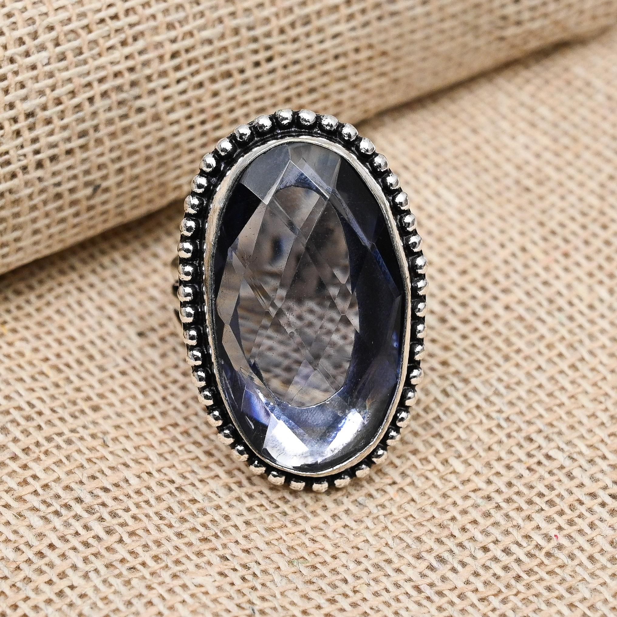 

Кольцо ювелирных изделий стерлингового серебра 925 ювелирных изделий драгоценного камня танзанита Хандмаде для нее 10