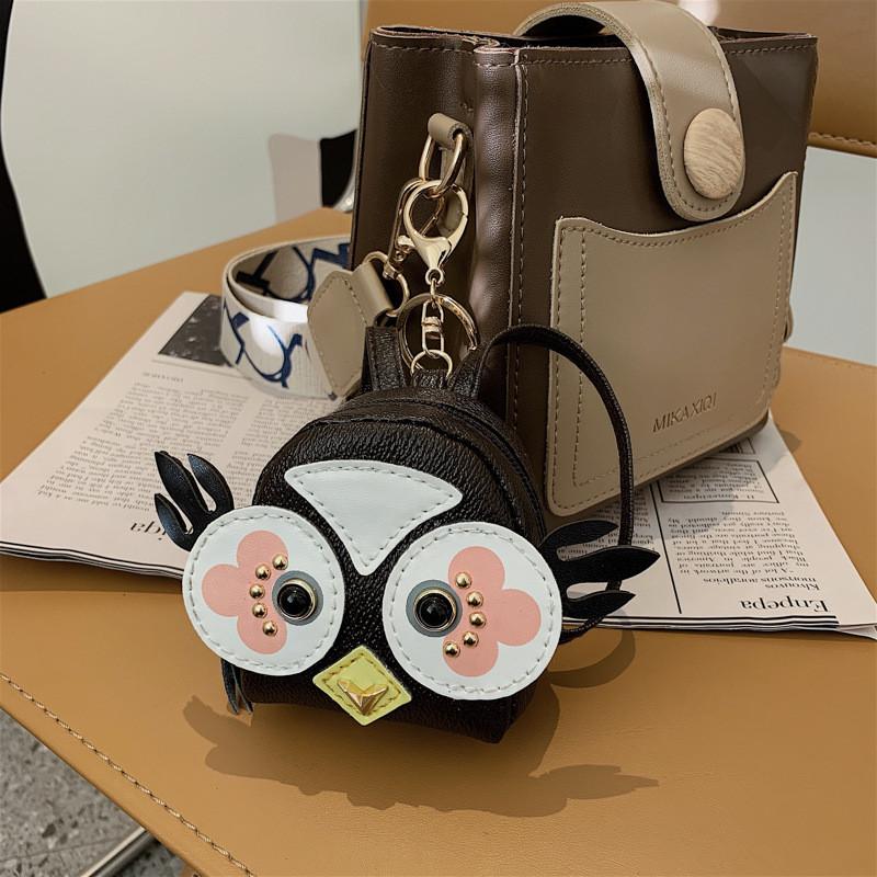 

Adorable Mini Pu Owl Coin Purse For Girls With Fun Cartoon Design And Stylish Colors коричневий
