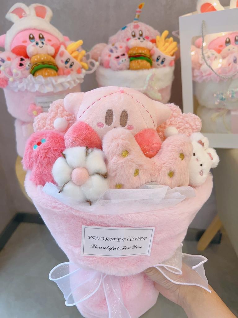 Star Cartoon Kirby Plush Toys Figure Flower Bouquet Creative Child Women Gift