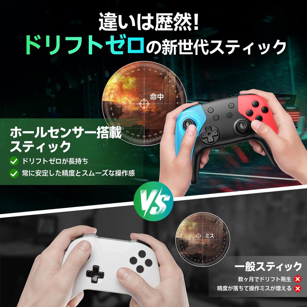 Switch Switch Turbo 20 Stunden Kontinuierlich 1000mAh Makro Rückseite RGB Bluetooth Drahtlos Gyro HD Pro Kompatibel mit und Japanische Bedienungsanleitung