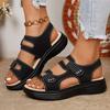 Summer Wedge Sandals For Women  Fashion Non Slip Beach Shoes Woman Lightweight Casual Platform Plus Size Sandals Women