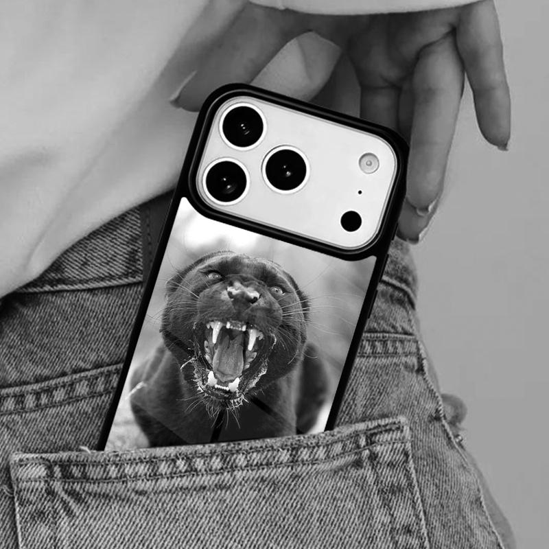 Animal Panther Phone Case for iPhone 16e 15 14 13 12 17 Pro Max Plus Air 17pro Cover Coque