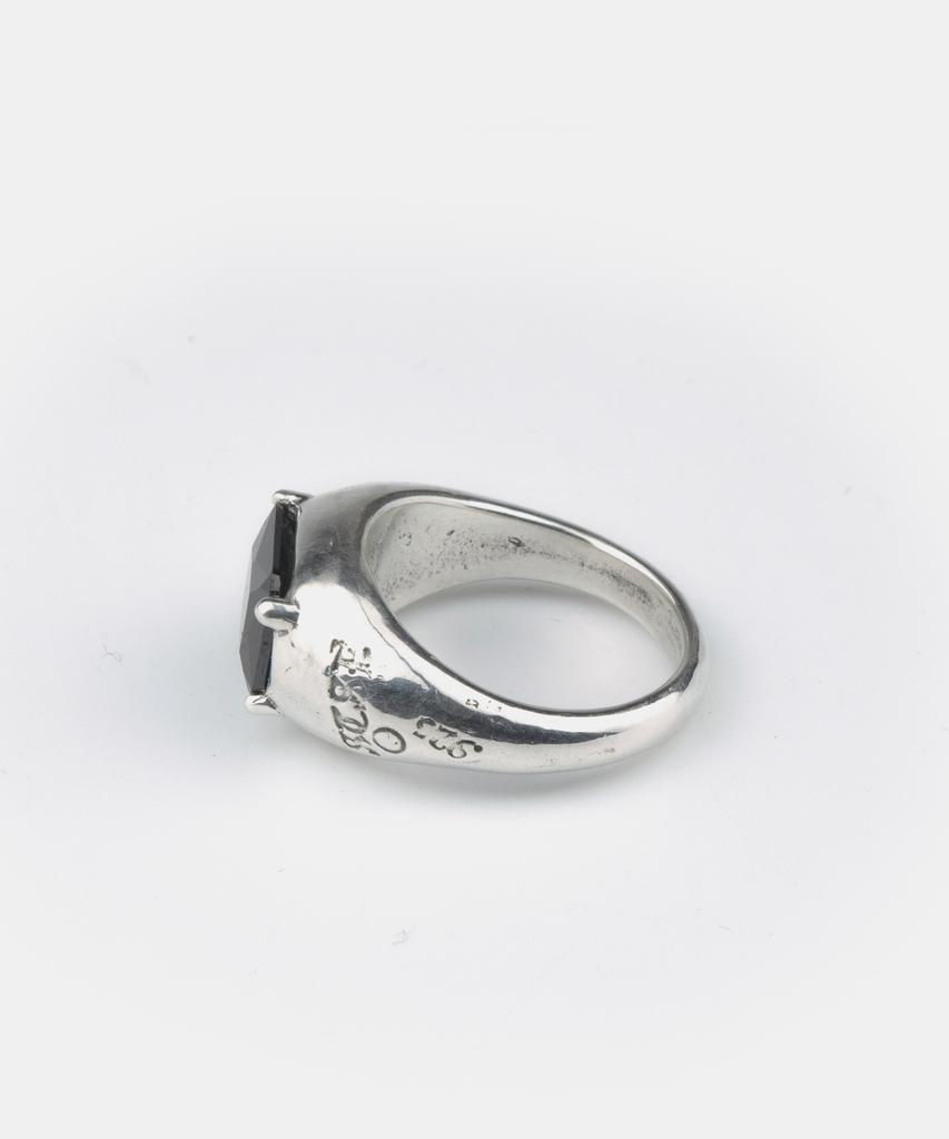 Sheen666 Soft Block Silver Ring Black (Type A)
