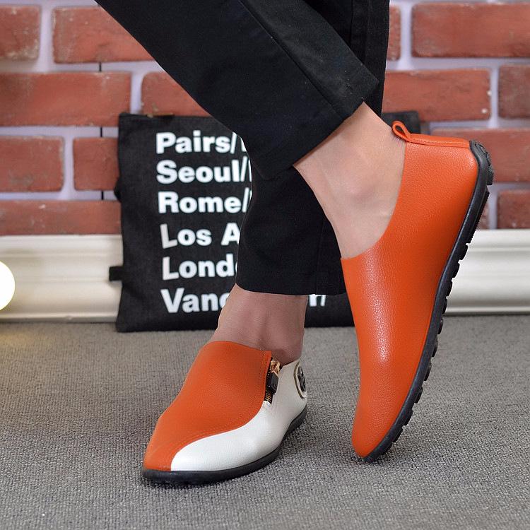 

Мужская повседневная обувь из искусственной кожи со строчкой, весенняя мужская обувь на плоской подошве с мягкой подошвой и низкой посадкой 9.5 коричневый