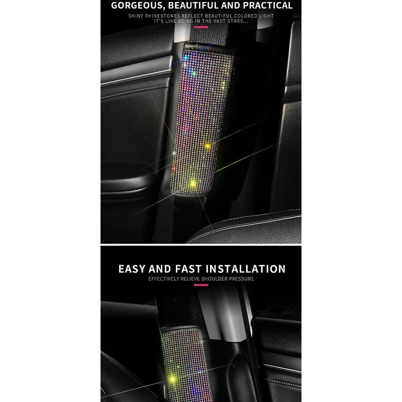 1 buc Bling auto centură de siguranță ornament stras umăr tampoane umăr protector pad acoperi pernă accesorii auto pentru femei