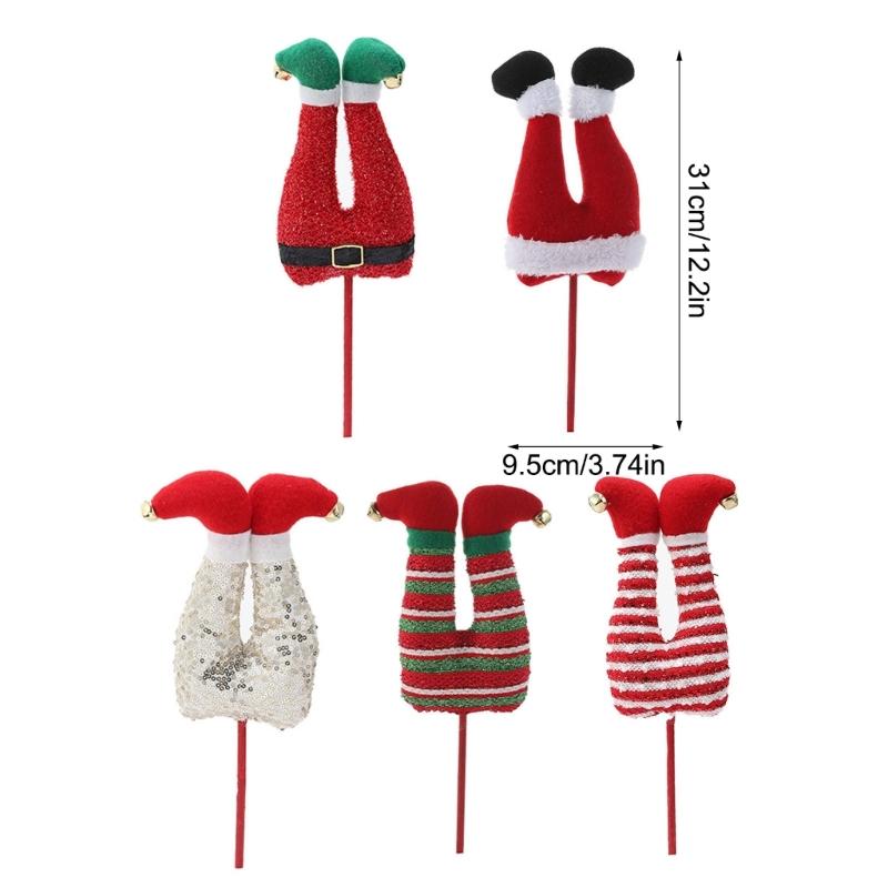Festival Fabric Leg Ornament Christmas Tree Top Decorations For Holiday Party Floral Arrangements Outdoor Garden Display