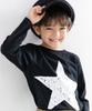 Bee Print Size x Black T-Shirt, Girls, Boys, Kids, Spring, Autumn, Winter, taa05043, 140cm, 07.BIGSTAR
