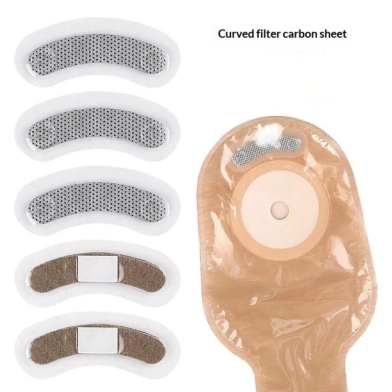 1/5/10 Pezzi Filtro a Carbone Attivo Cura Stoma Sacca Odore Filtro Sacca Stomia Filtro Usa e Getta Carbone Assorbe Scarico Deodorante