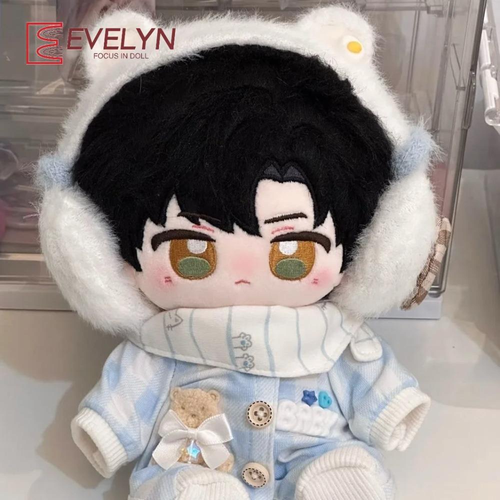 Ropa de Conjunto de Accesorios para Muñeca Mini de 20 CM Evelyn Para Juego Love and Deepspace Zayne Li Shen Fans de Ídolos Orejeras de Felpa Ropa Regalo