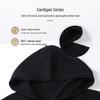 SNOWFLYING Women's 100% Merino Wool Hooded Cardigan Sweater
