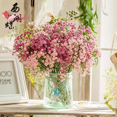 Silk Gypsophila Bouquet: Artificial Floral Arrangement for Living Room or Dining Table Decor