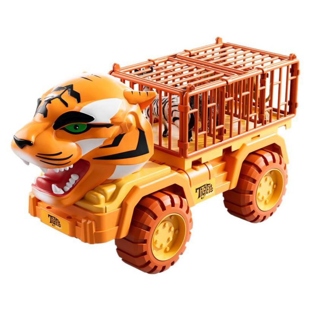 

Large Sized Pull Back Truck Toys Car Tiger Transport Truck Toys Desktop Ornament