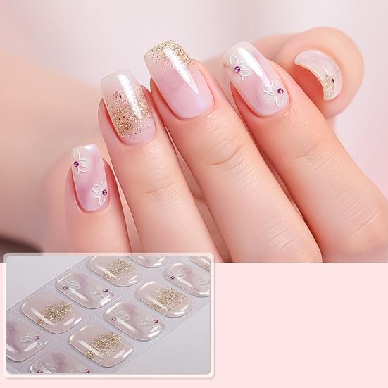 Tiras de Gel para Unhas com Lixa Fácil de Aplicar Remover Autocolante de Unha Decalque Mulheres Manicure em Casa Esmalte DIY Envoltório de Unha