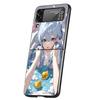 Genshin Impact Süße Furina Handyhülle Für Samsung Galaxy Z Flip 3 4 5 6 7 Harte Falt-PC Hülle Für Samsung Z Flip4 Flip5 Cover