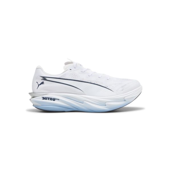 Puma Deviate Nitro Elite 4 2E Wide Comfortable Breathable Durable Responsive Running Shoes Men Sneaker White 312127-09