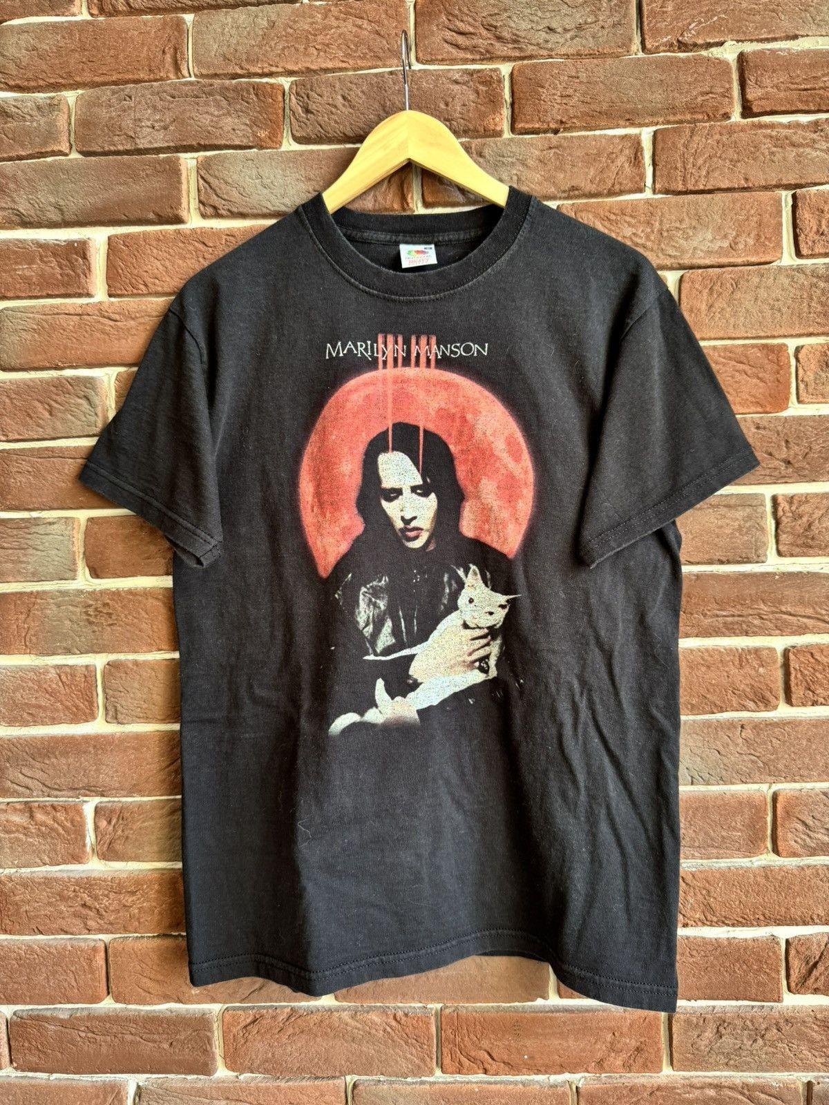 Rare Vintage 00s Marilyn Manson Cat Tour Metal Band Tee M Unisex T-Shirt L