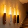 Motion Sensor LED Night Light Magnetic Portable Rechargeable Wall Lamp Indoor Small Djustable Cool and Warm Color Temperature