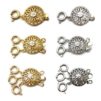 Novelty Lock Magnetic Necklace Clasp Sunflower Stackable Necklace Connector Closure Bracelet Extender for Jewelry Making