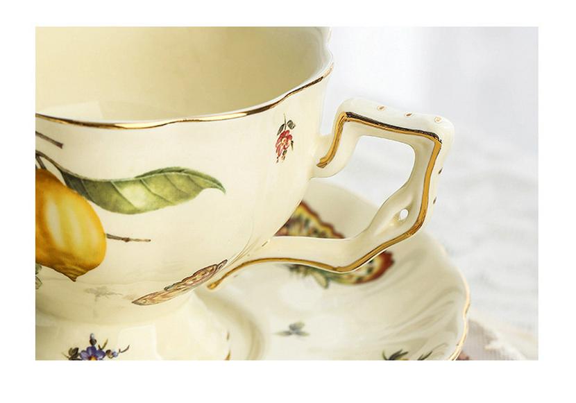 Vintage Ceramic Tea Set: British & French Style Coffee Cup and Saucer